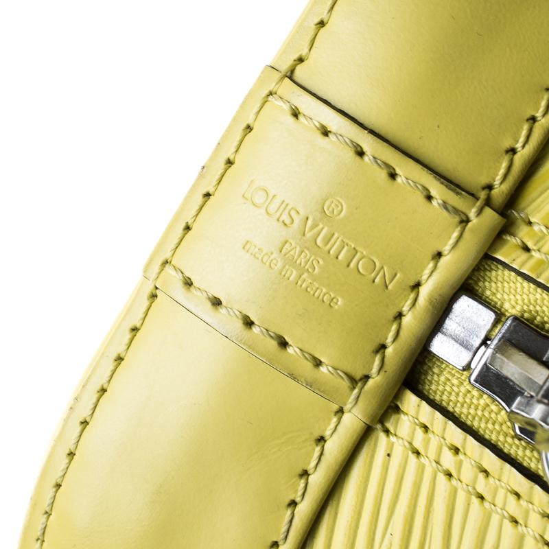 Louis Vuitton Citron Epi Leather Alma BB Bag In Good Condition In Dubai, Al Qouz 2