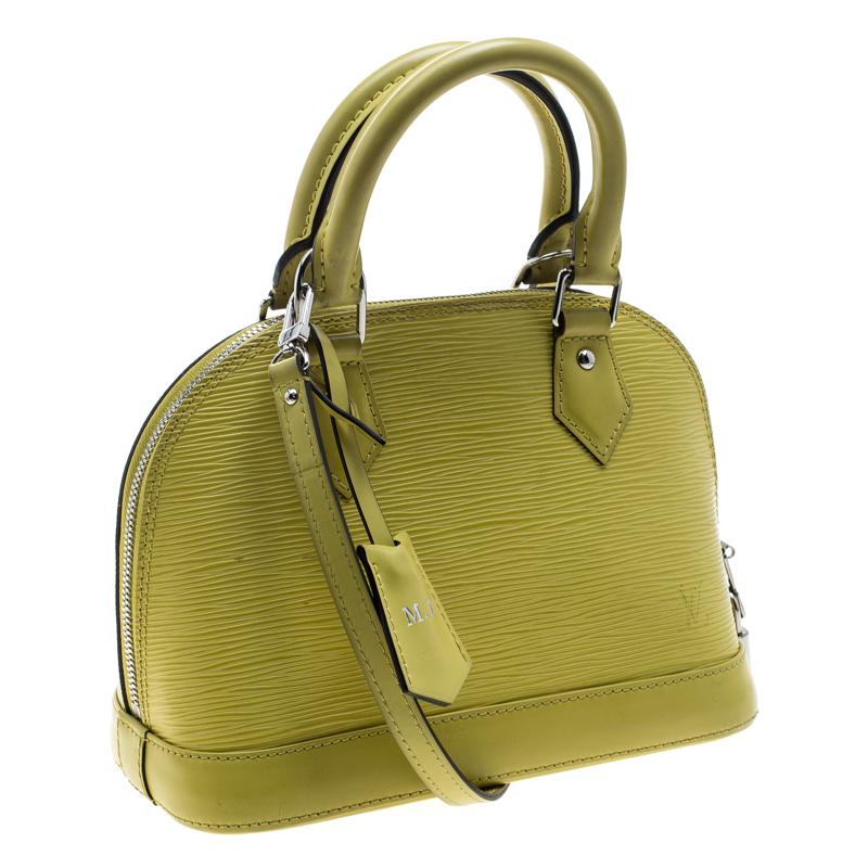 Women's Louis Vuitton Citron Epi Leather Alma BB Bag