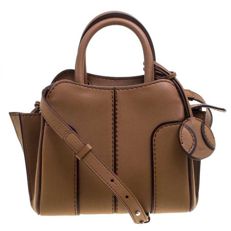 Tod's Brown Leather Micro Sella Satchel