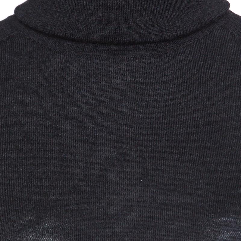 Fendi Grey Wool Armhole Cutout Detail Ruffled Cuff Sweater M 1