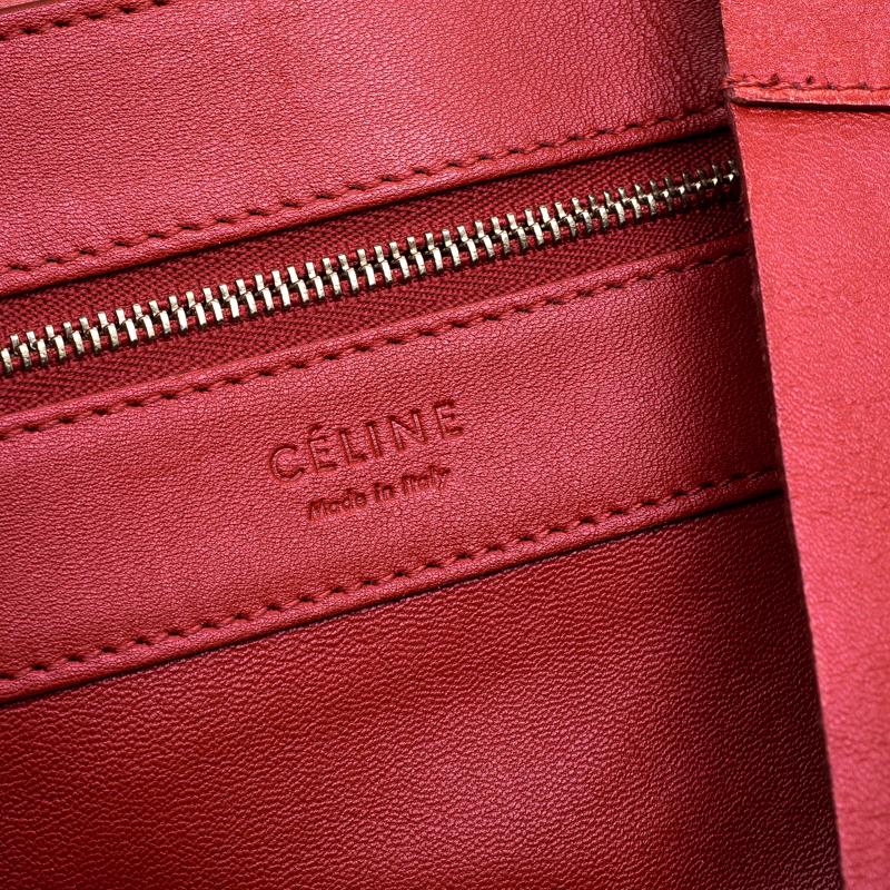 Celine Red Leather Cabas Tote 1