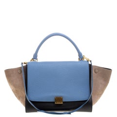 Celine Tri Color Leather Medium Trapeze Tote