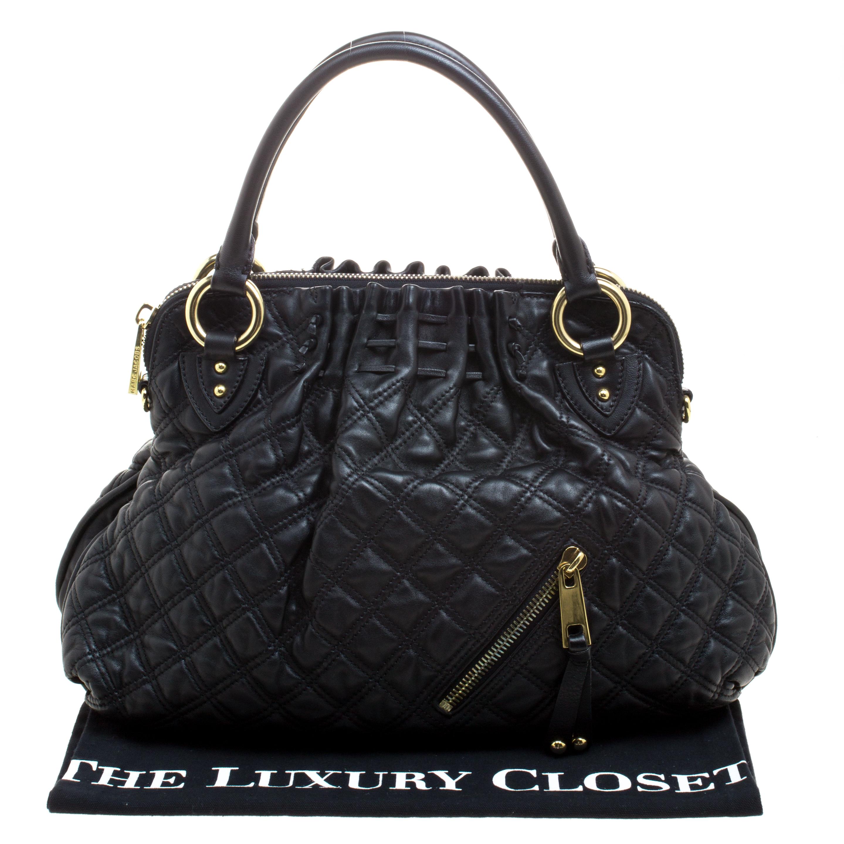 Marc Jacobs Black Quilted Leather Cecilia Satchel 3