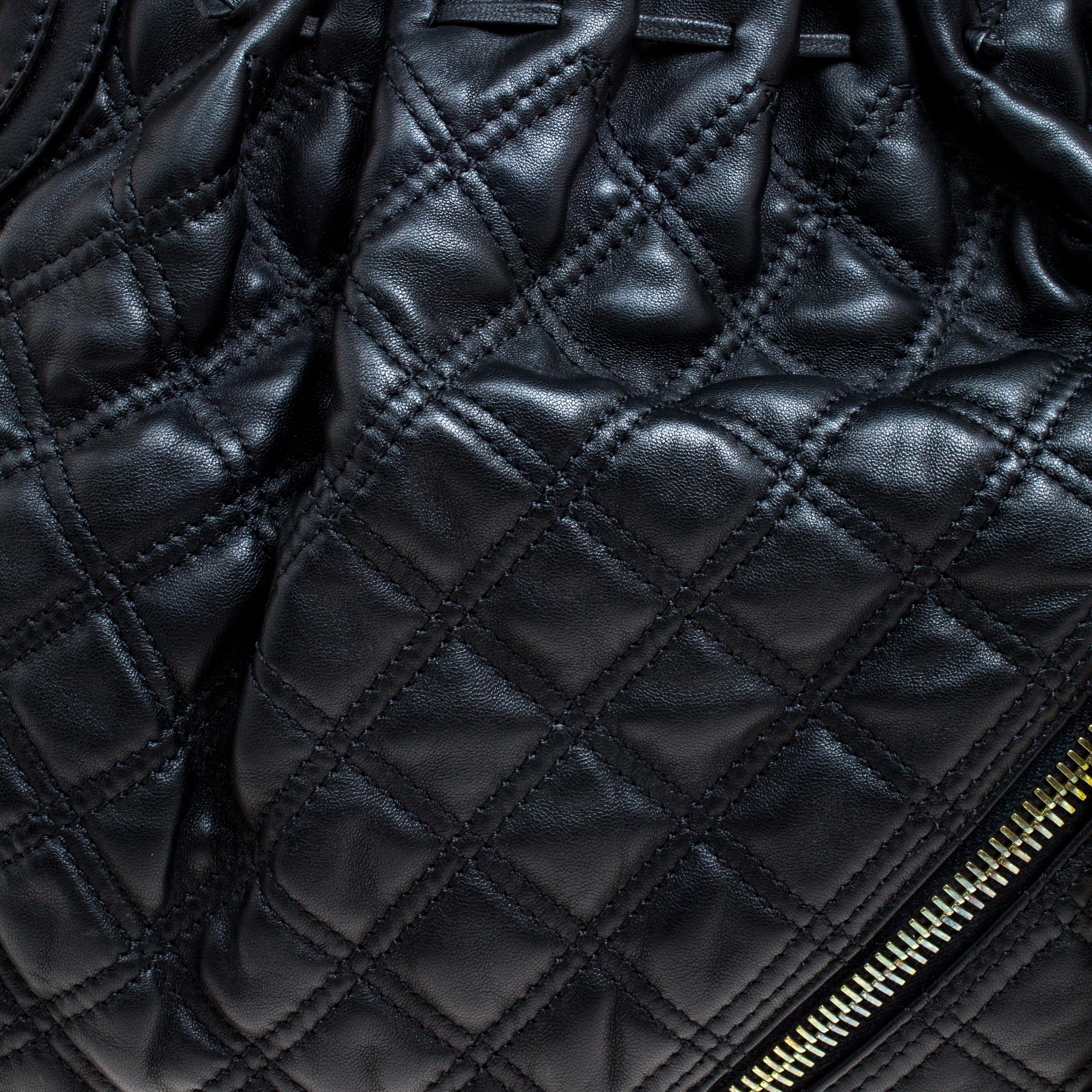 Marc Jacobs Black Quilted Leather Cecilia Satchel 4