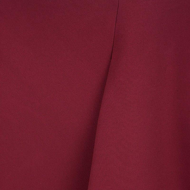 Alexander McQueen Red Silk Crepe Ruffled Maxi Skirt M 1