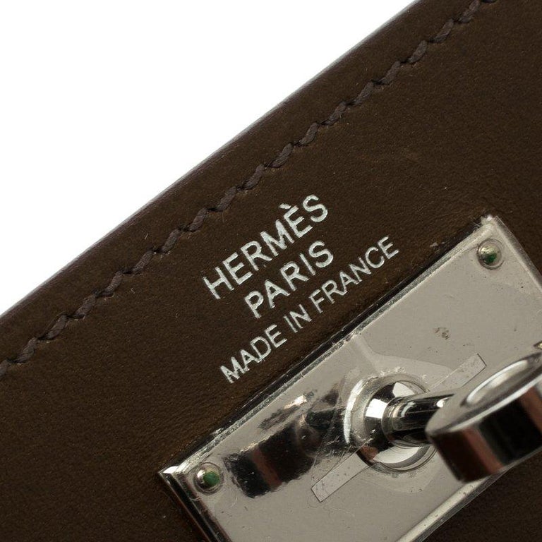 Hermes Olive Barenia Box Calf Leather Long Kelly Wallet at 1stDibs ...
