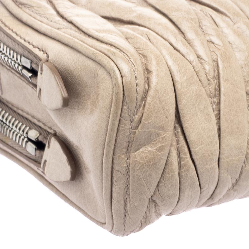 Miu Miu Beige Matelasse Leather Double Zip Chain Bag 3