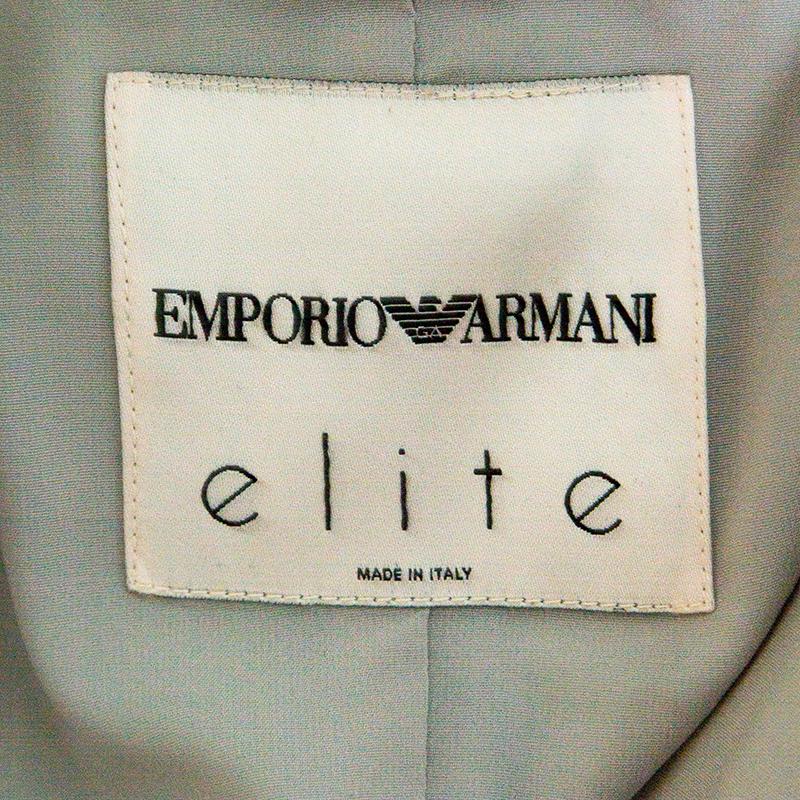 Blue Emporio Armani Elite Multicolor Crystal Embellished Mandarin Collar Jacket M