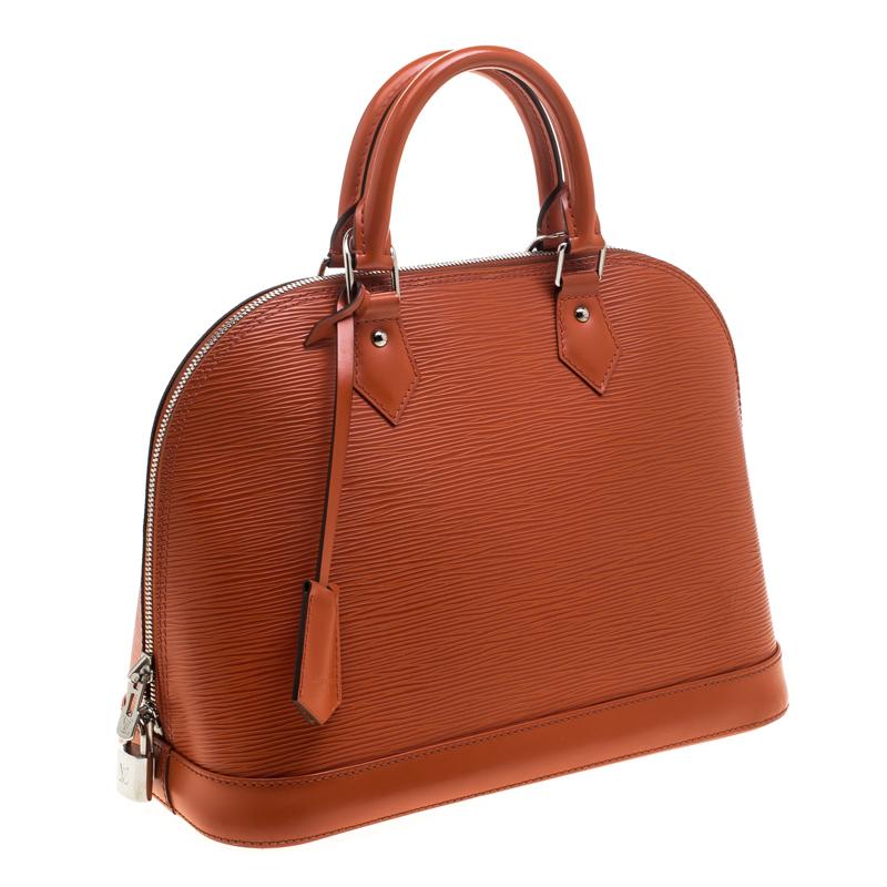 Brown Louis Vuitton Piment Epi Leather Alma PM Bag