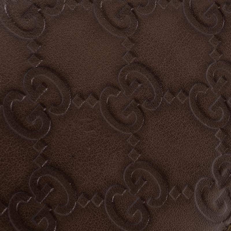 Gucci Brown Guccissima Leather Britt Continental Wallet 1
