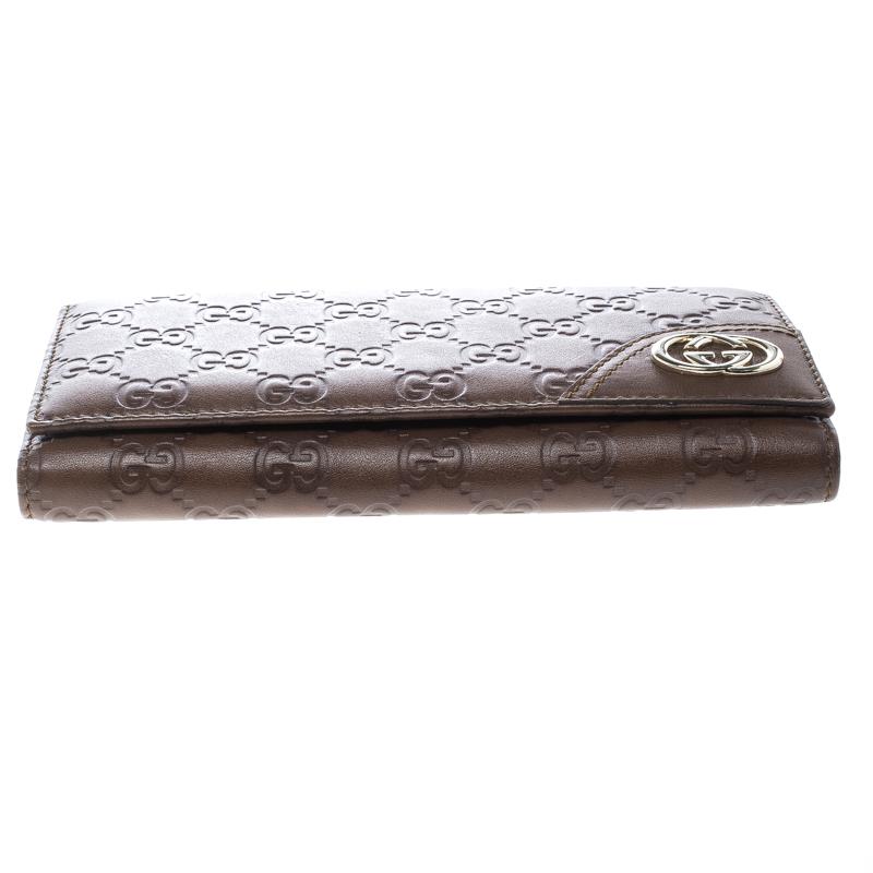 Gucci Brown Guccissima Leather Britt Continental Wallet 2