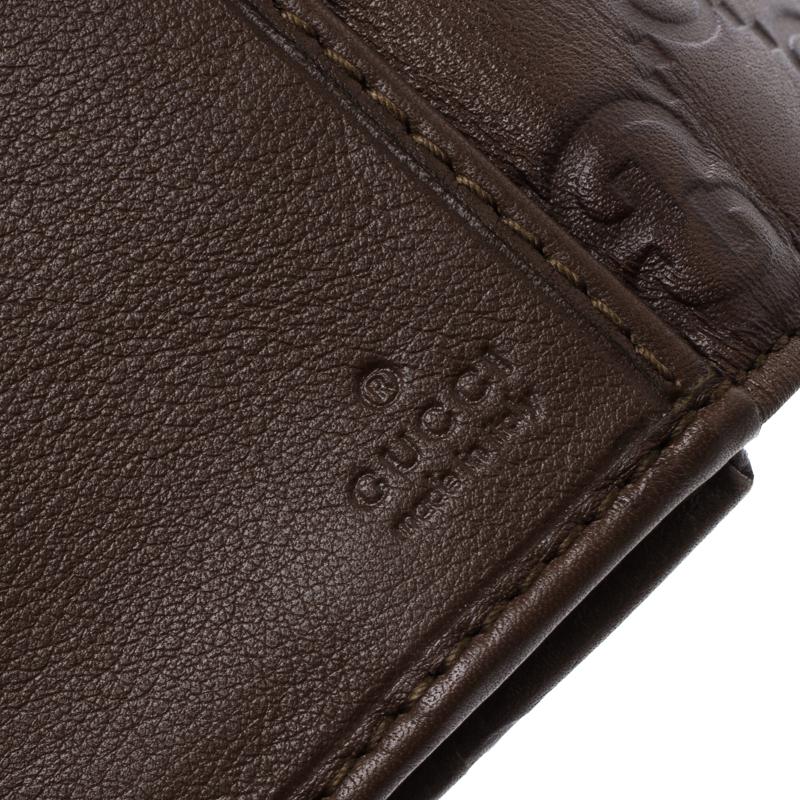 Gucci Brown Guccissima Leather Britt Continental Wallet 3