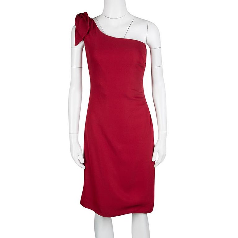 VALENTINO 26S BOW DETAIL SLEEVELESS DRESS 113 main image 1