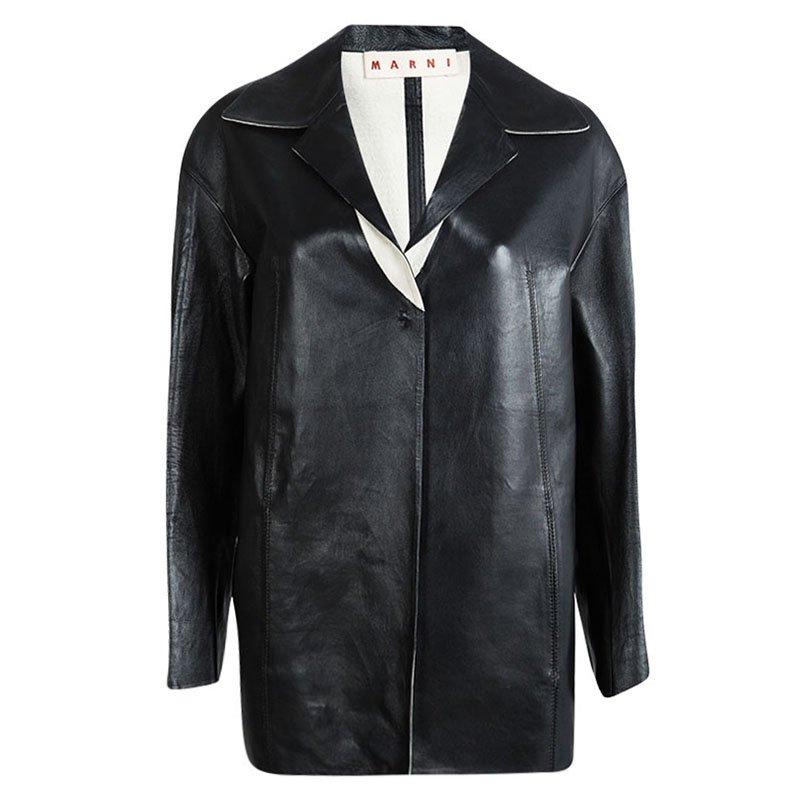 Marni Black Leather Jacket S