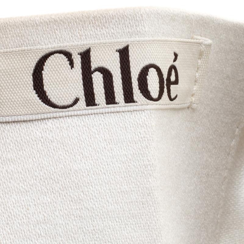 Chloe Off White Canvas Beaded Embellished Crescent Hobo 5