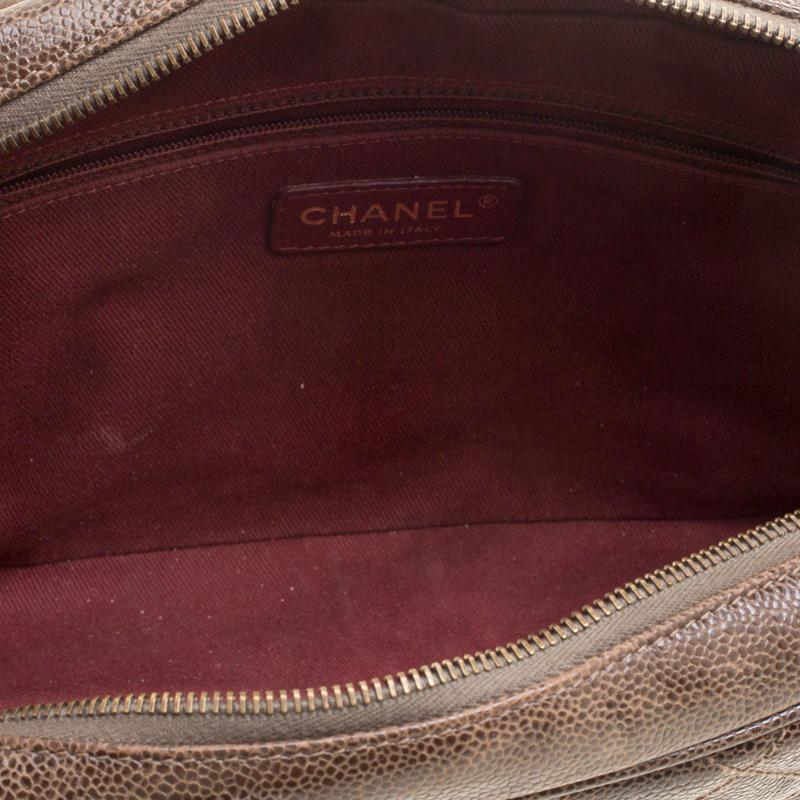 Chanel Brown Quilted Glazed Leather Large Shiva Flap Bag 2