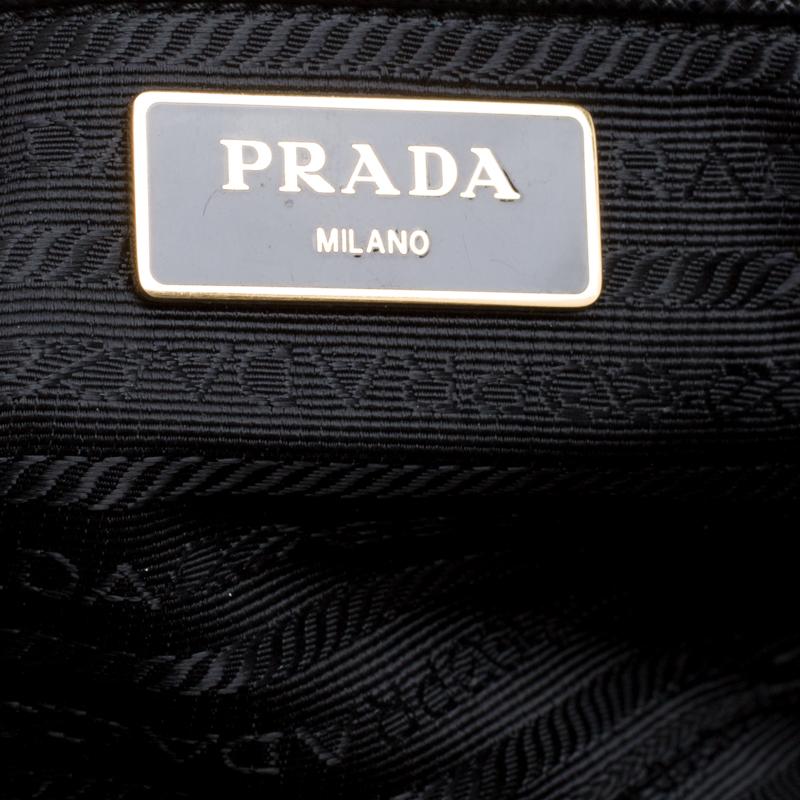 Prada Black Saffiano Lux Leather Large Double Zip Tote 2