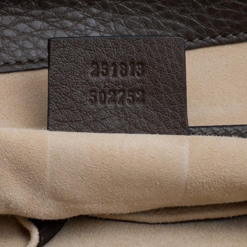 Gucci Grey Leather Medium 1973 Top Handle Tote Bag 5