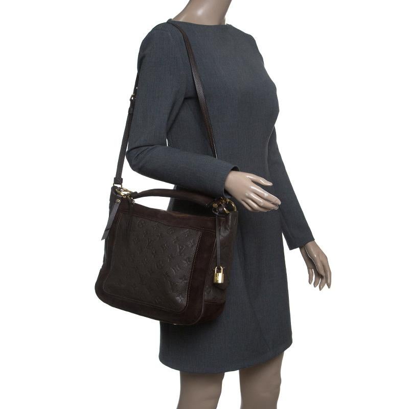 Black Louis Vuitton Ombree Monogram Empreinte Leather Audacieuse PM Bag