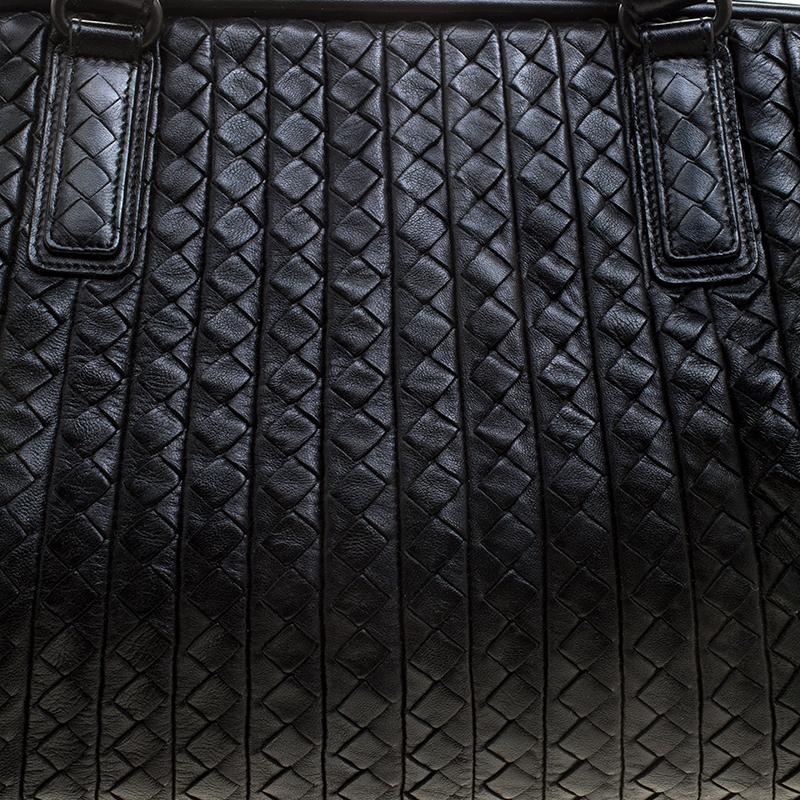 Bottega Veneta Black Intrecciato Leather New Bond Satchel 3