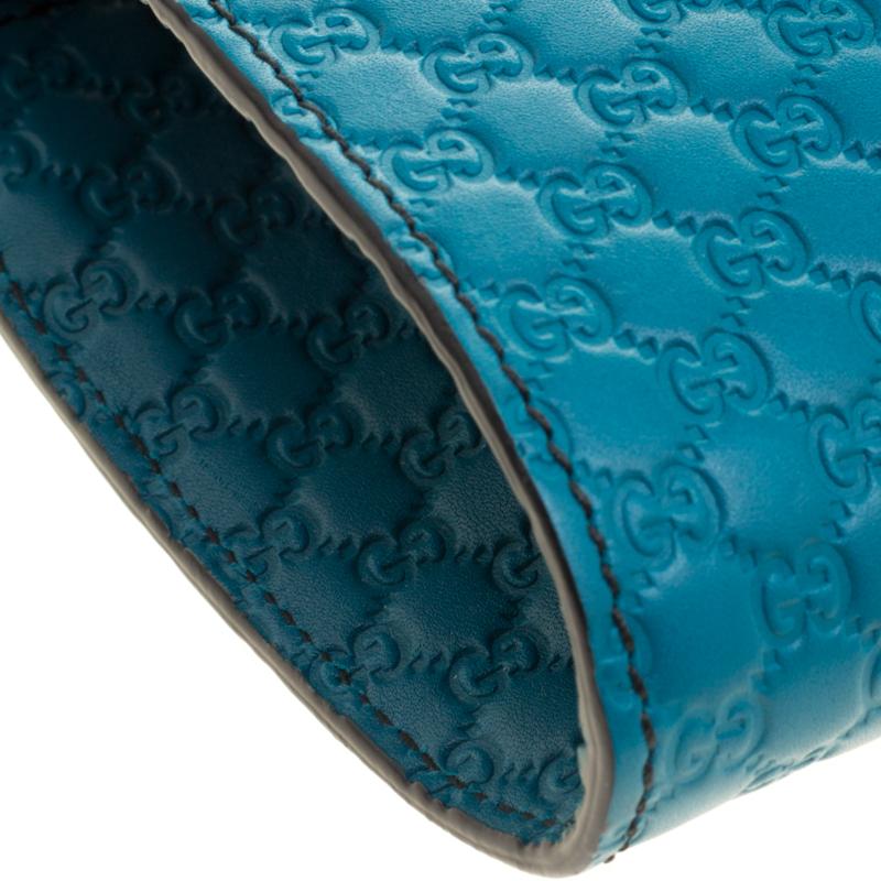 Gucci Blue Mircoguccissima Leather Mini Emily Chain Shoulder Bag 7