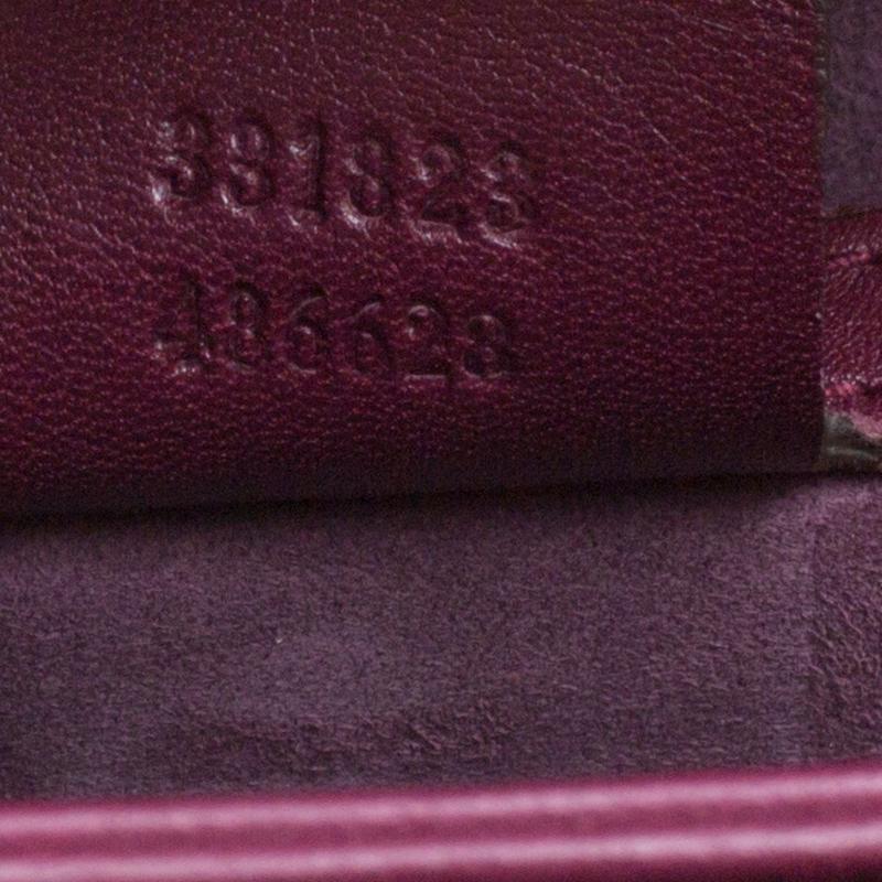 Women's Gucci Purple Leather Lady Lock Briefcase Clutch