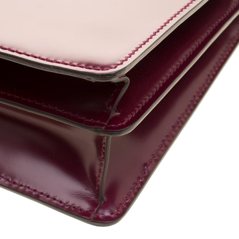 Gucci Purple Leather Lady Lock Briefcase Clutch 6