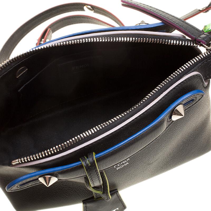 Fendi Black Leather Mini By The Way Crossbody Bag 4