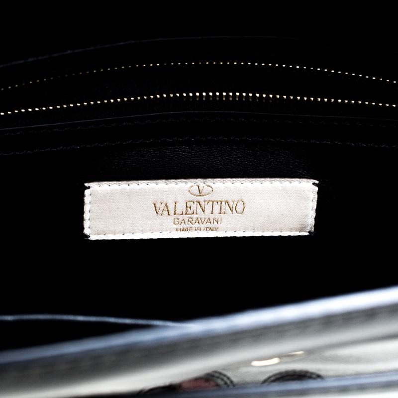 Valentino Black Leather Butterfly My Rockstud Top Handle Bag 2