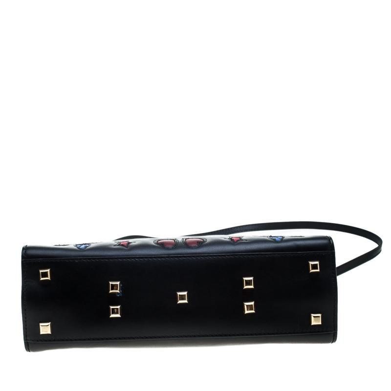 Valentino Black Leather Butterfly My Rockstud Top Handle Bag 3
