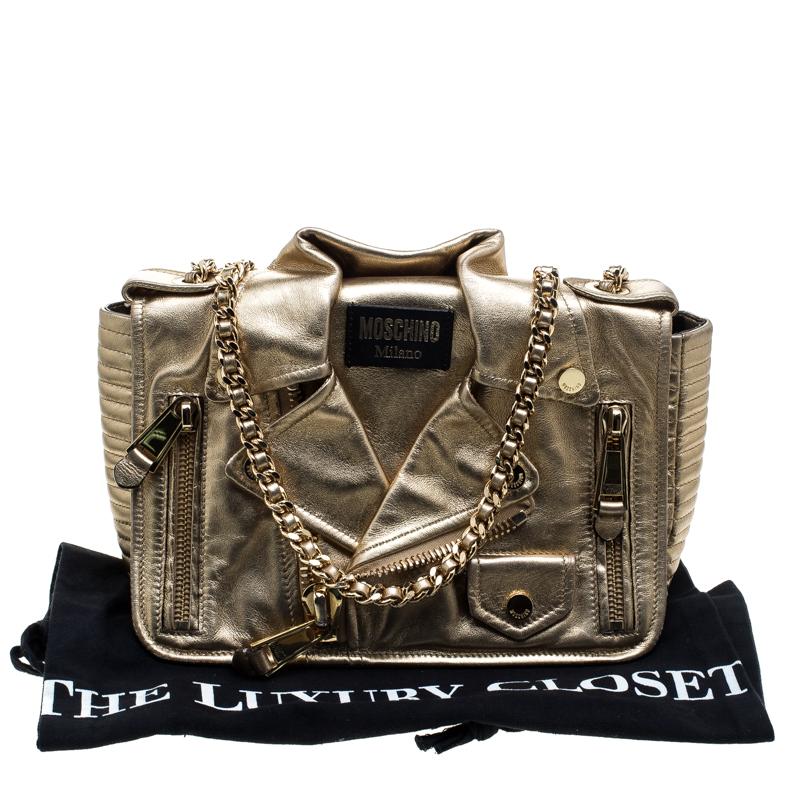 moschino biker jacket bag