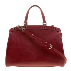 Louis Vuitton Red Epi Leather Brea MM Bag