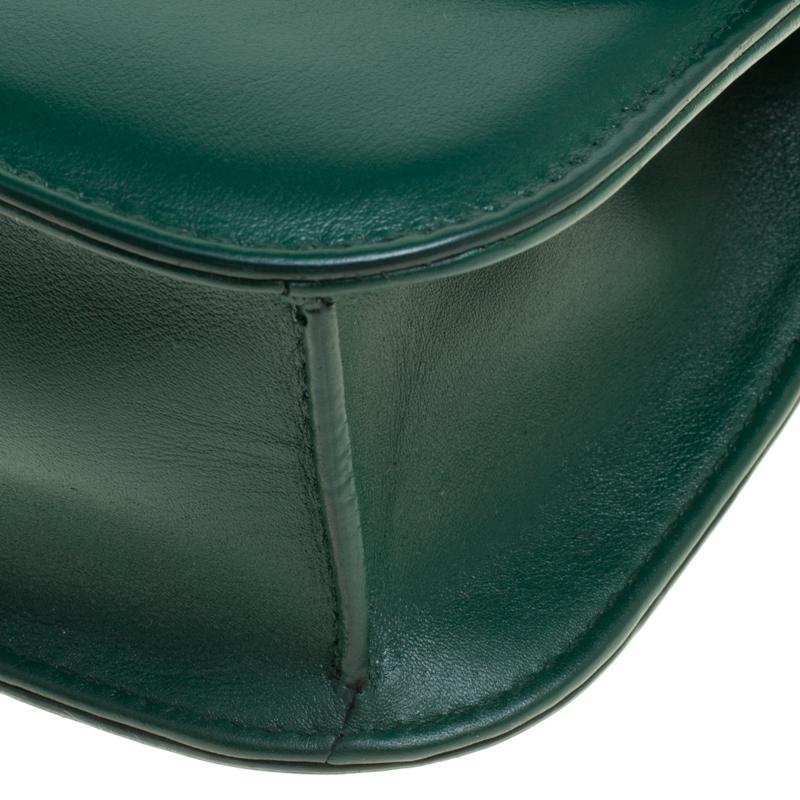 Valentino Green Leather Rockstud Medium Glam Lock Flap Bag 3