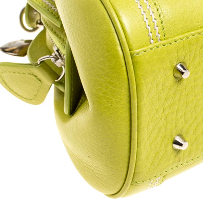 Dior Green Leather Small Limited Edition 0076 Butterfly Detective Satchel 2