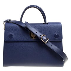 Dior Navy Blue Leather Medium Diorever Bag