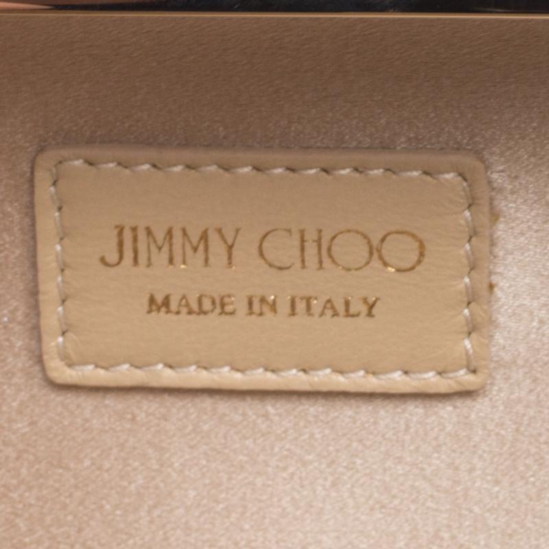 Jimmy Choo Silver Glitter Trinket Clutch 2