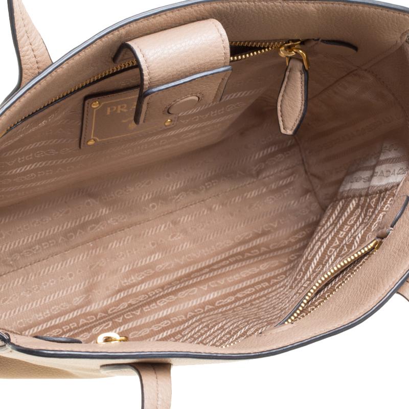 Prada Light Brown Leather Shoulder Bag 4