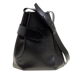 Louis Vuitton Black Epi Leather Sac D'epaule PM Bag