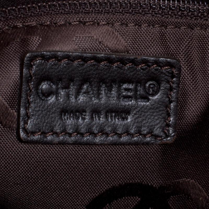 Chanel Brown Quilted Suede Wild Stitch Shoulder Bag 1