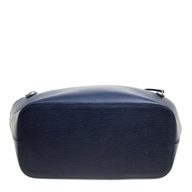 Louis Vuitton Blue Marine Epi Leather Neverfull MM Bag 5