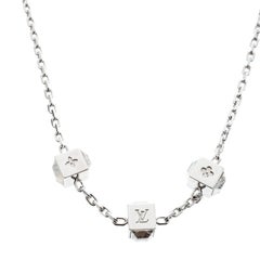 Louis Vuitton Gamble Crystal Silver Tone Station Necklace For Sale at  1stDibs  louis vuitton choker necklace, louis vuitton stainless steel  necklace, louis vuitton razor blade necklace