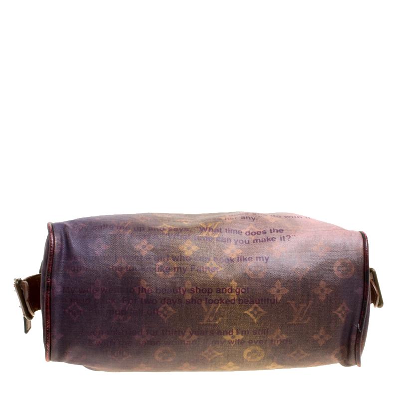 Brown Louis Vuitton Monogram Limited Edition Richard Prince Graduate Jokes Bag