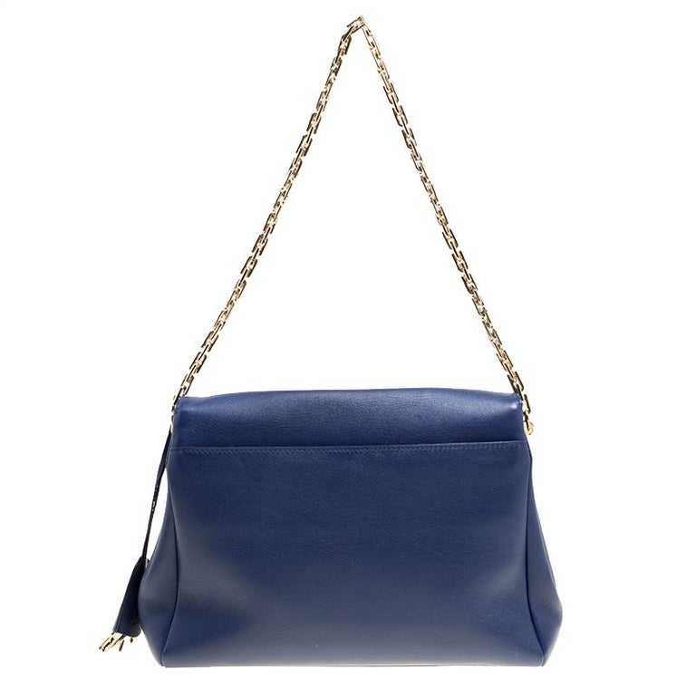 Dior Blue Leather Large Diorling Shoulder Bag For Sale at 1stDibs