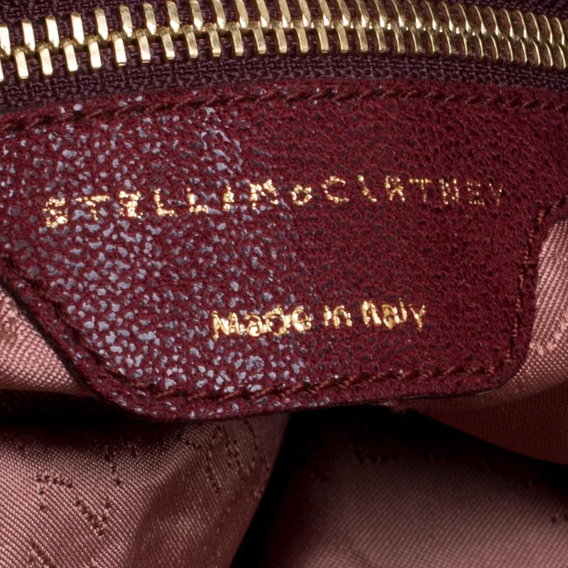 Stella McCartney Burgundy Faux Leather Large Falabella Tote 2