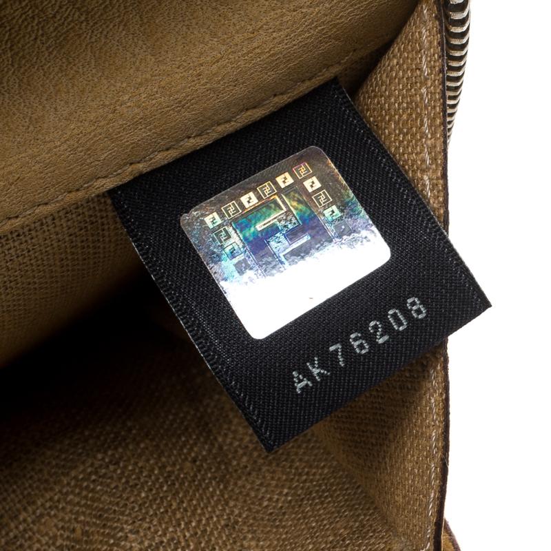 Fendi Tan Selleria Leather Zip Around Wallet 4