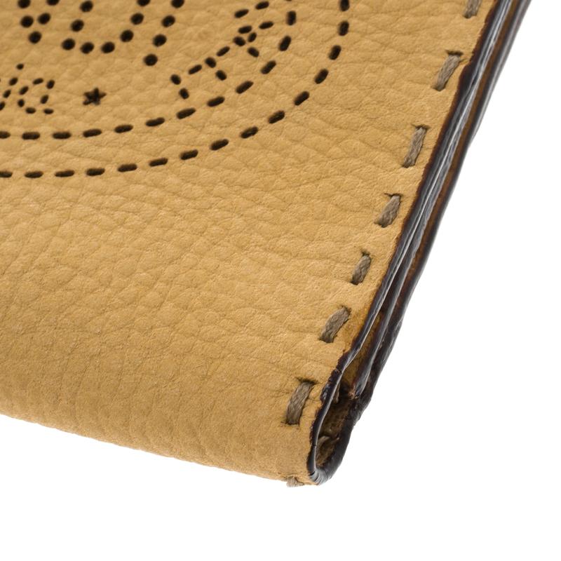 Fendi Tan Selleria Leather Compact Wallet 1