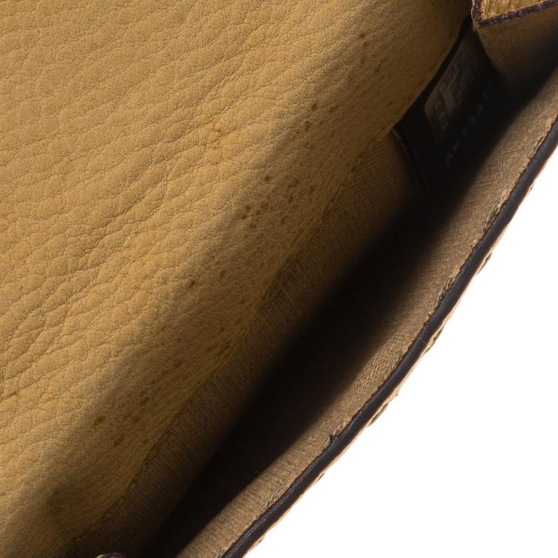 Fendi Tan Selleria Leather Compact Wallet 4