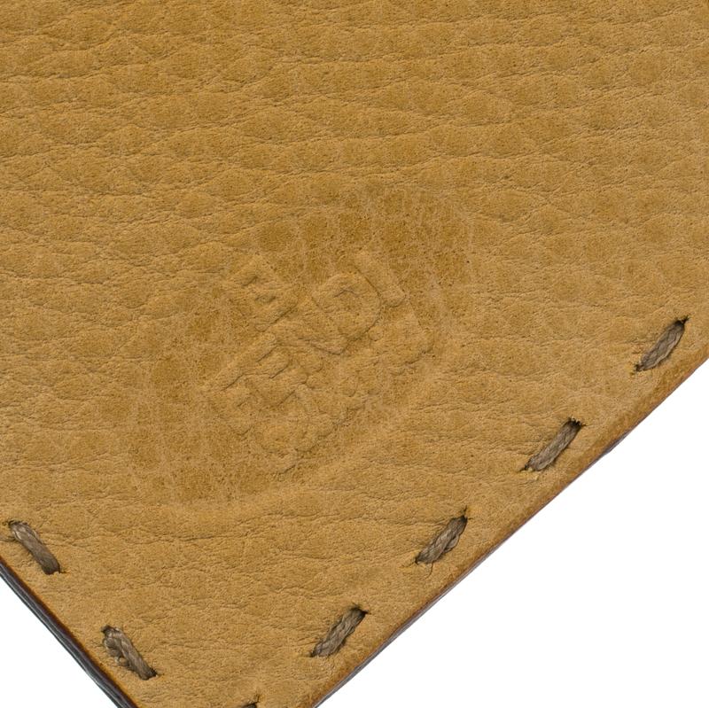 Fendi Tan Selleria Leather Compact Wallet 6