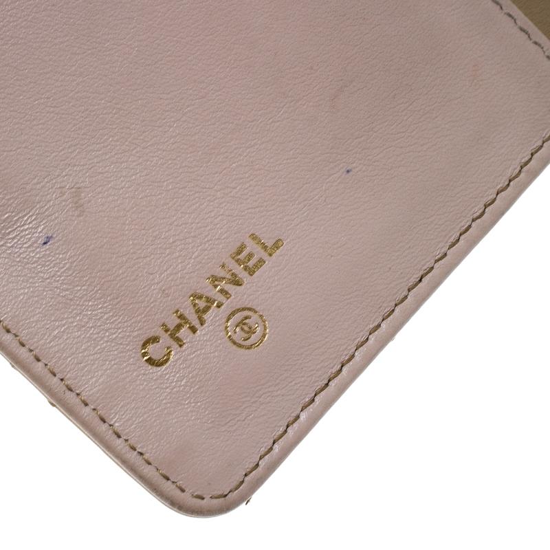 Chanel Gold Quilted Leather Classic Bifold Continental Wallet 5