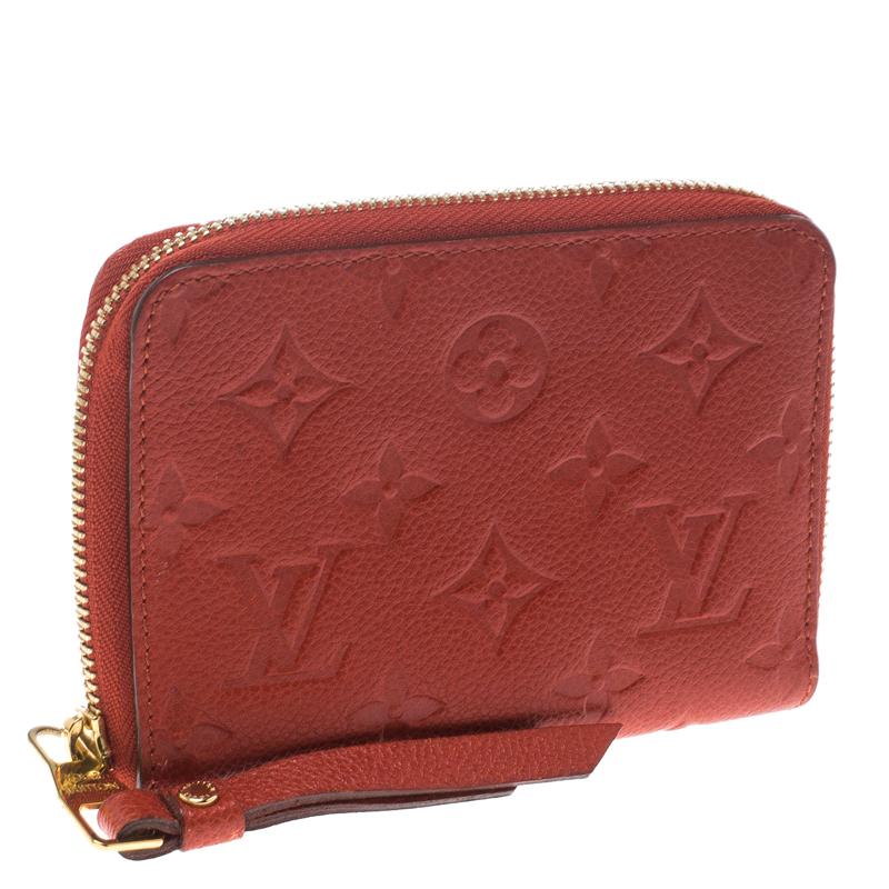 Brown Louis Vuitton Orient Monogram Empreinte Leather Compact Wallet